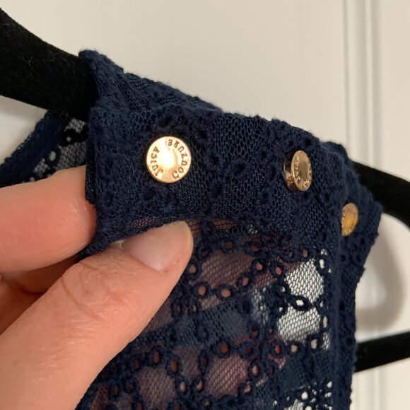 Women's Juicy Couture Silk Jumper Pantsuit Sleeveless Ditsy Floral Print Size 12 - Picture 9 of 15